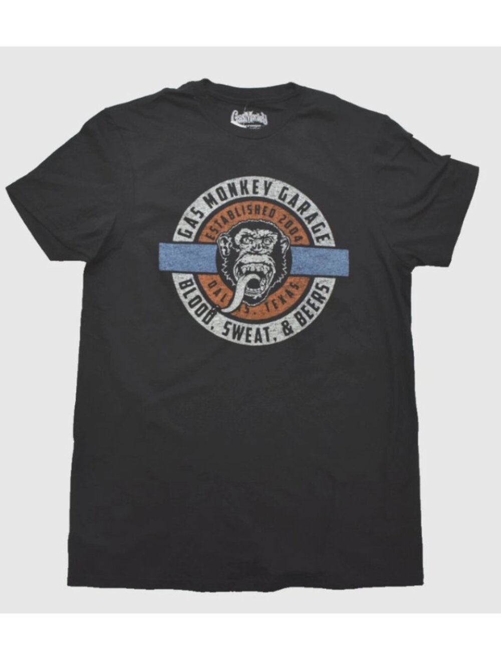 Gas Monkey Garage Mens Blood, Sweat, & Beers Black T-Shirt New Small